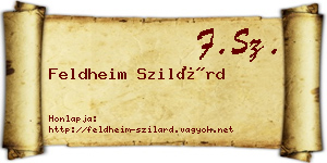 Feldheim Szilárd névjegykártya